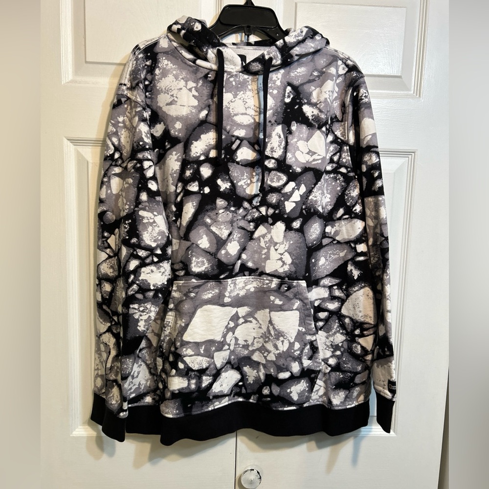 National Geographic Hoodie Men’s Size XXL Tie Dye Black Gray White